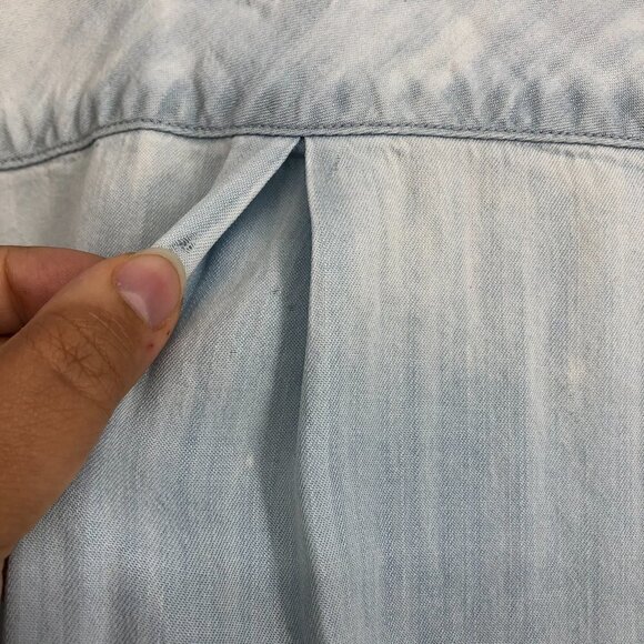 Rails Chanbray Light Wash Long Sleeve Full  Button-up Lightweight Denim Shirt XS - Picture 13 of 16